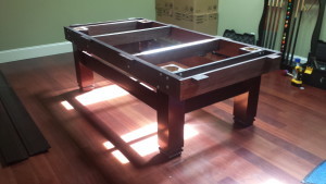 Pool table installation